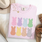 Checkered, Faux Glitter Bunnies, Easter, Bunny, Jesus, Rabbit, Holiday Tshirt Comfort Colors T-Shirt