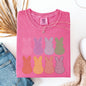 Checkered, Faux Glitter Bunnies, Easter, Bunny, Jesus, Rabbit, Holiday Tshirt Comfort Colors T-Shirt
