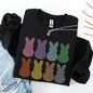 Checkered, Faux Glitter Bunnies, Easter, Bunny, Jesus, Rabbit, Holiday Sweatshirt