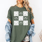 Checkered, Retro, Ribbon, Bows, St Patrick's Day, Shamrock, Clover, Lucky, Leprechaun Tshirt Comfort Colors T-Shirt