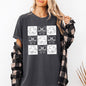 Checkered, Retro, Ribbon, Bows, St Patrick's Day, Shamrock, Clover, Lucky, Leprechaun Tshirt Comfort Colors T-Shirt