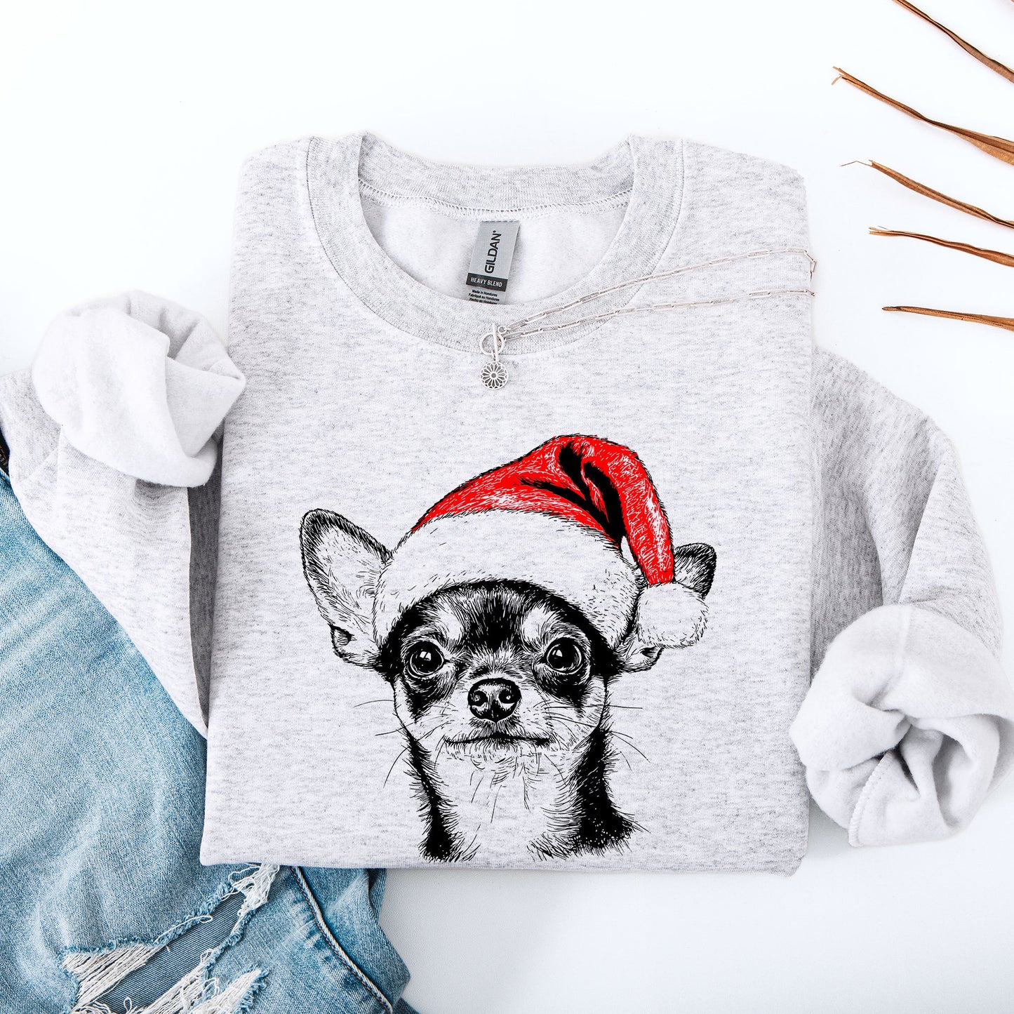 Chihuahua, Santa, Dog, Christmas, Dog Lover, Pet Sweatshirt