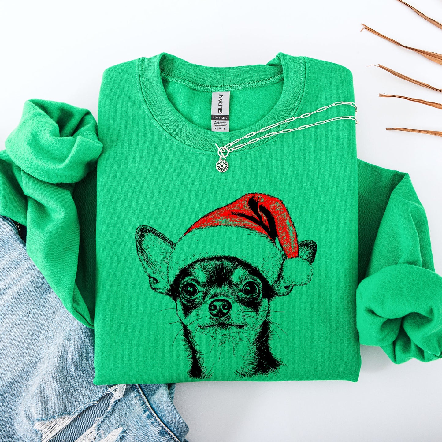 Chihuahua, Santa, Dog, Christmas, Dog Lover, Pet Sweatshirt