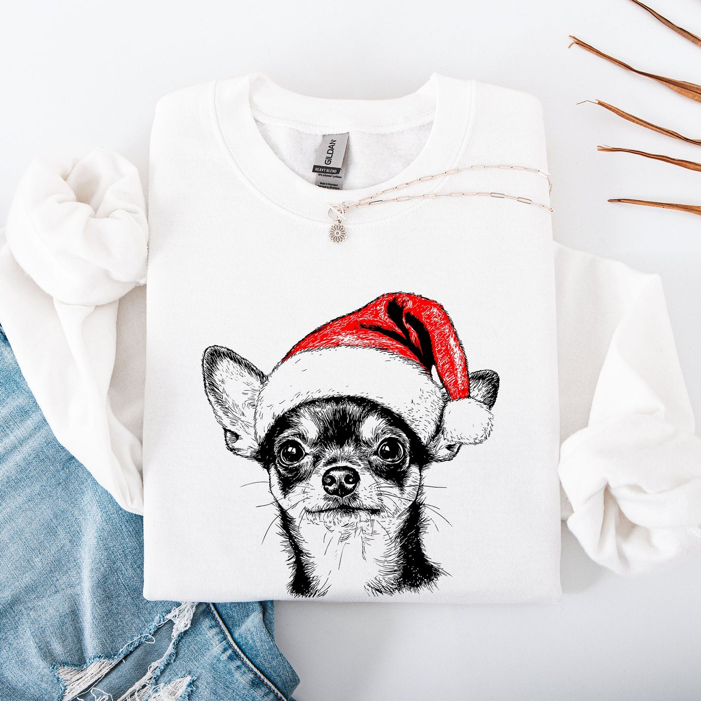 Chihuahua, Santa, Dog, Christmas, Dog Lover, Pet Sweatshirt