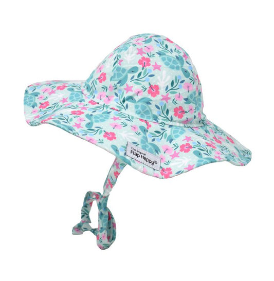 Children’s Floppy Sun Hat – Luau Palms UPF50+ by Flap Happy