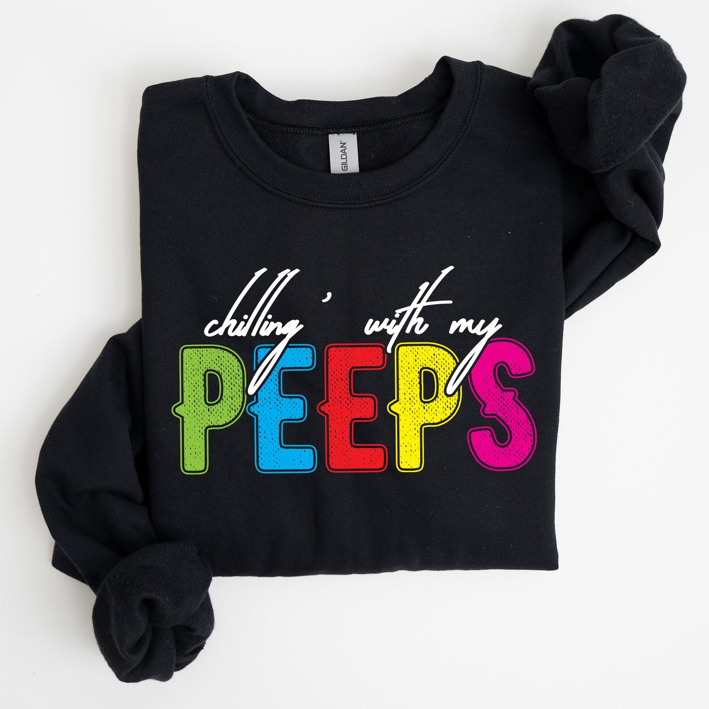 Chilling With My Peeps, Easter, Retro Candy Sweatshirt
