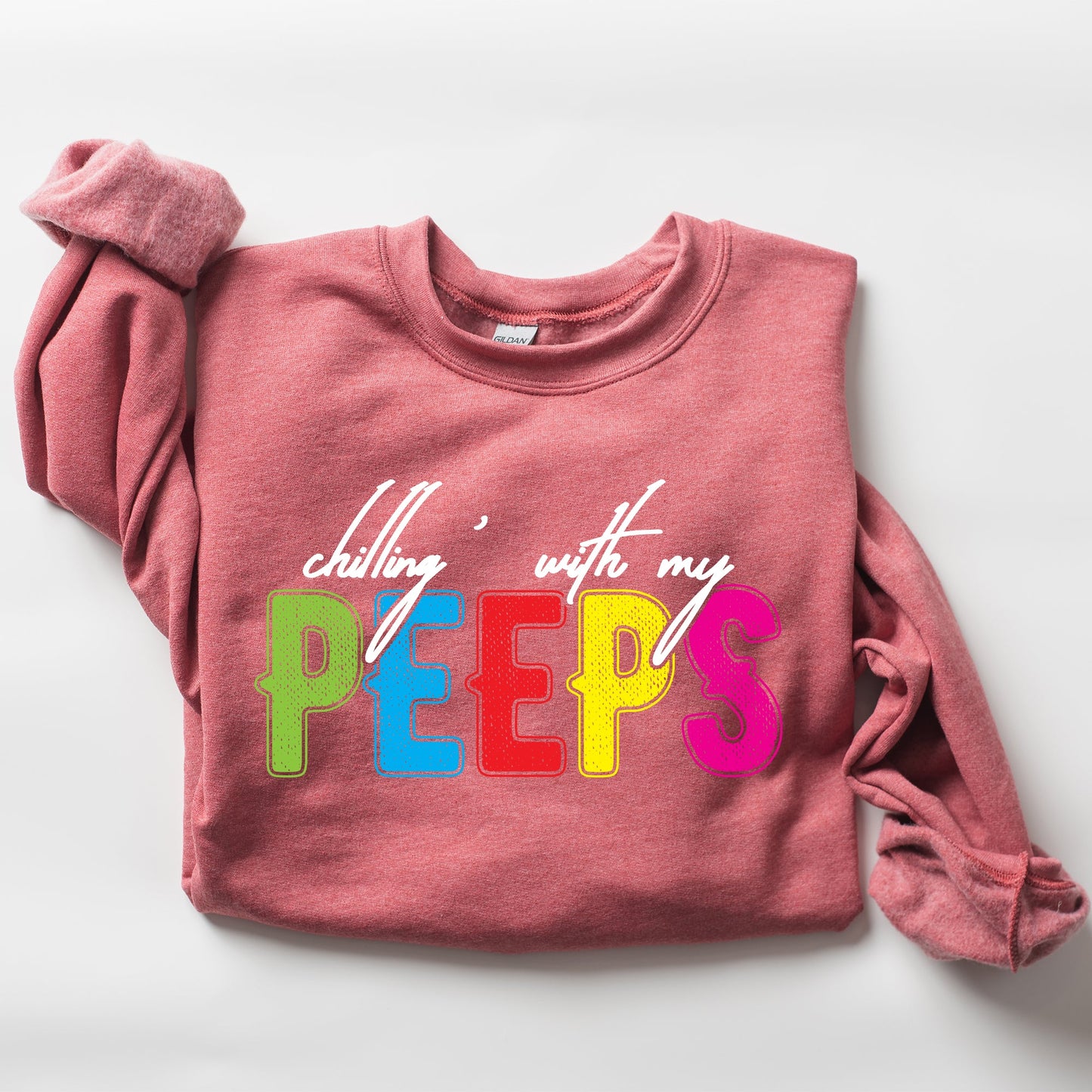 Chilling With My Peeps, Easter, Retro Candy Sweatshirt