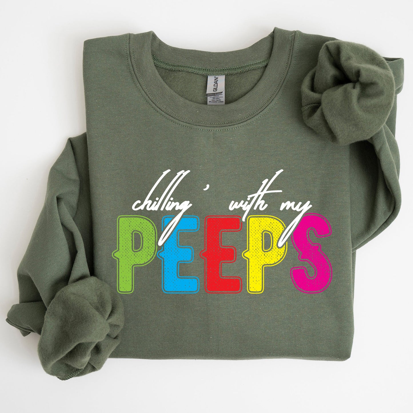 Chilling With My Peeps, Easter, Retro Candy Sweatshirt