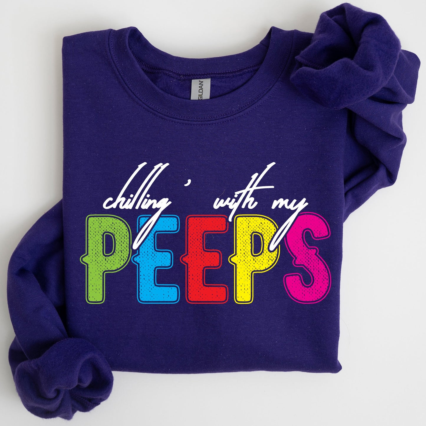 Chilling With My Peeps, Easter, Retro Candy Sweatshirt