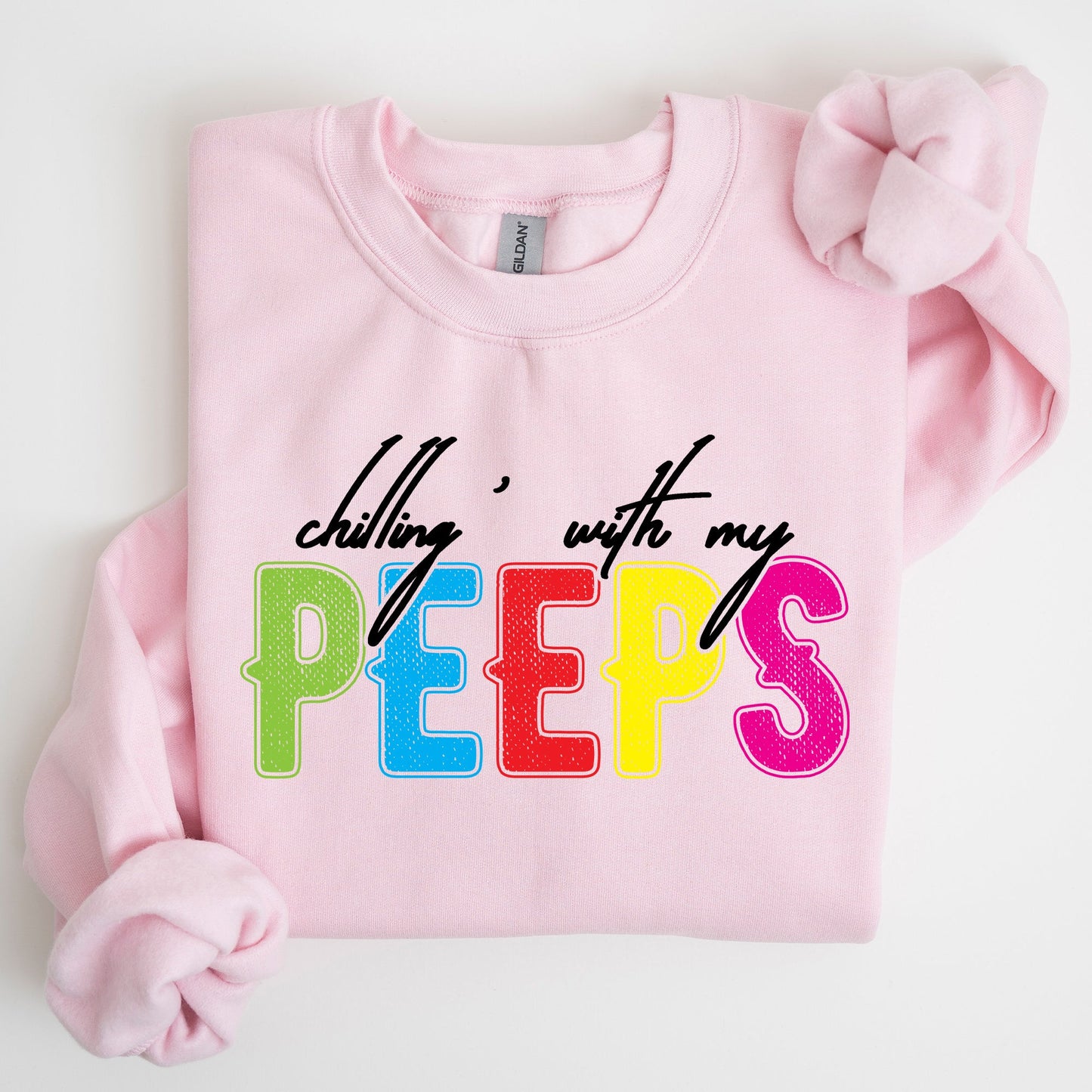 Chilling With My Peeps, Easter, Retro Candy Sweatshirt
