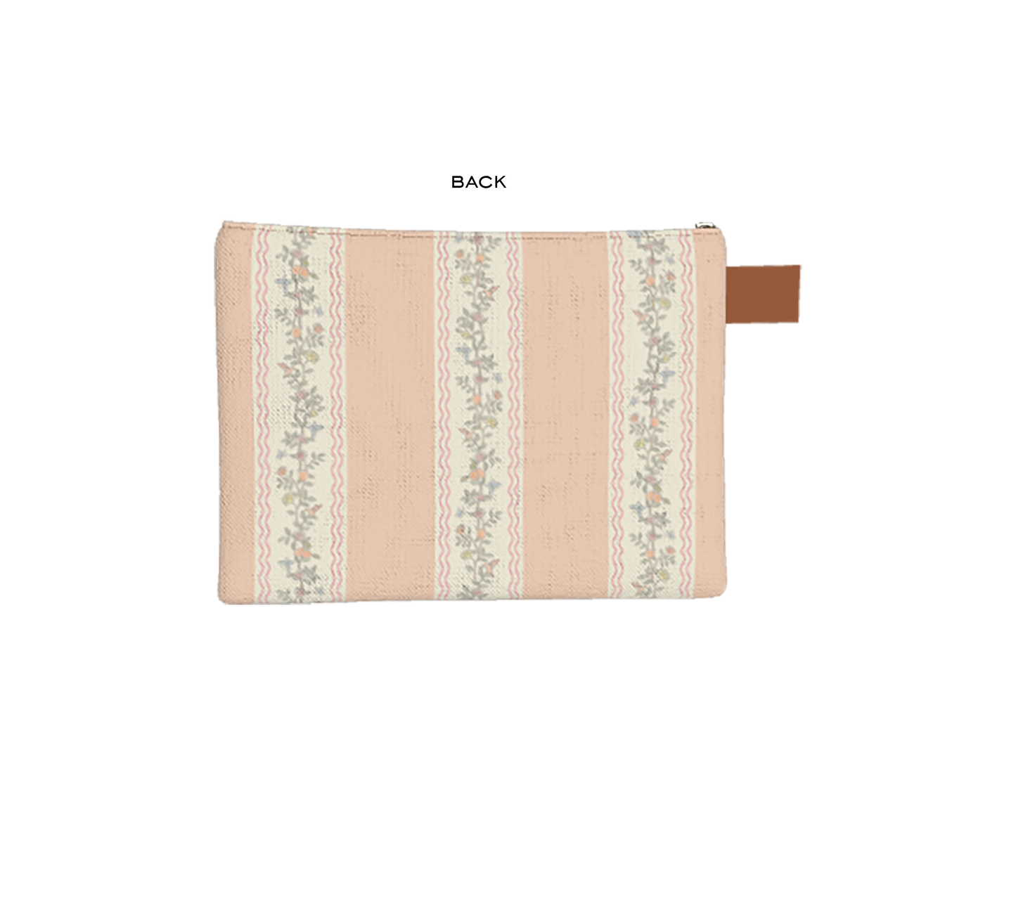Chinoiserie Stripes Monogram Zipper Pouch