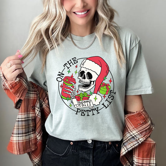 On The Petty List Comfort Colors Tee, Vintage Classic Christmas Tshirt