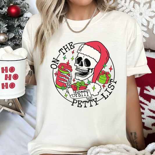 On The Petty List Comfort Colors Tee, Vintage Classic Christmas Tshirt