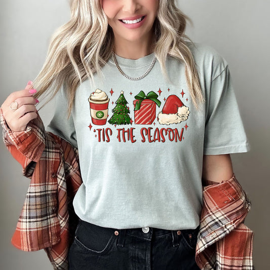 Tis The Season Retro Comfort Colors Tee, Vintage Classic Christmas Tshirt