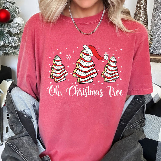 Oh Christmas Tree Retro Comfort Colors Tee, Vintage Classic Christmas Tshirt
