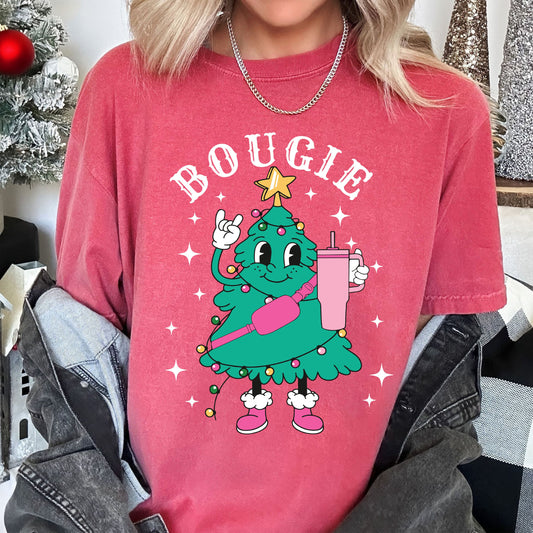 Bougie Retro Comfort Colors Tee, Vintage Classic Christmas Tshirt