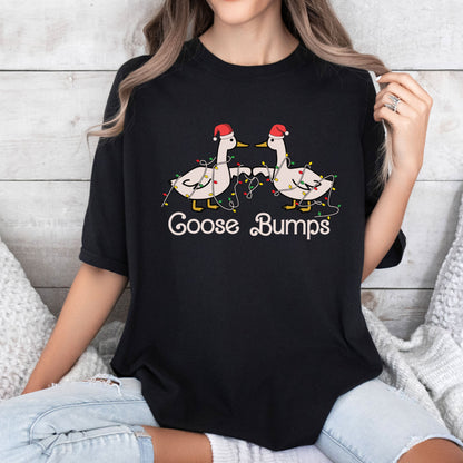 Goose Bumps Funny Comfort Colors Tee, Retro Classic Christmas Tshirt