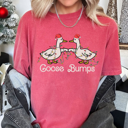 Goose Bumps Funny Comfort Colors Tee, Retro Classic Christmas Tshirt