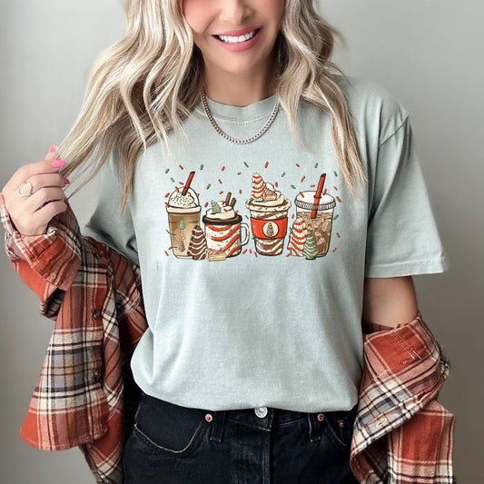 Vintage Christmas Coffee Comfort Colors Tee, Vintage Classic Christmas Tshirt