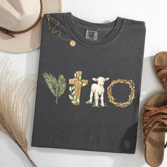 Christian Easter, Religious, Faith, Gospel, Easter, Bunny, Jesus, Rabbit, Holiday Tshirt Comfort Colors T-Shirt