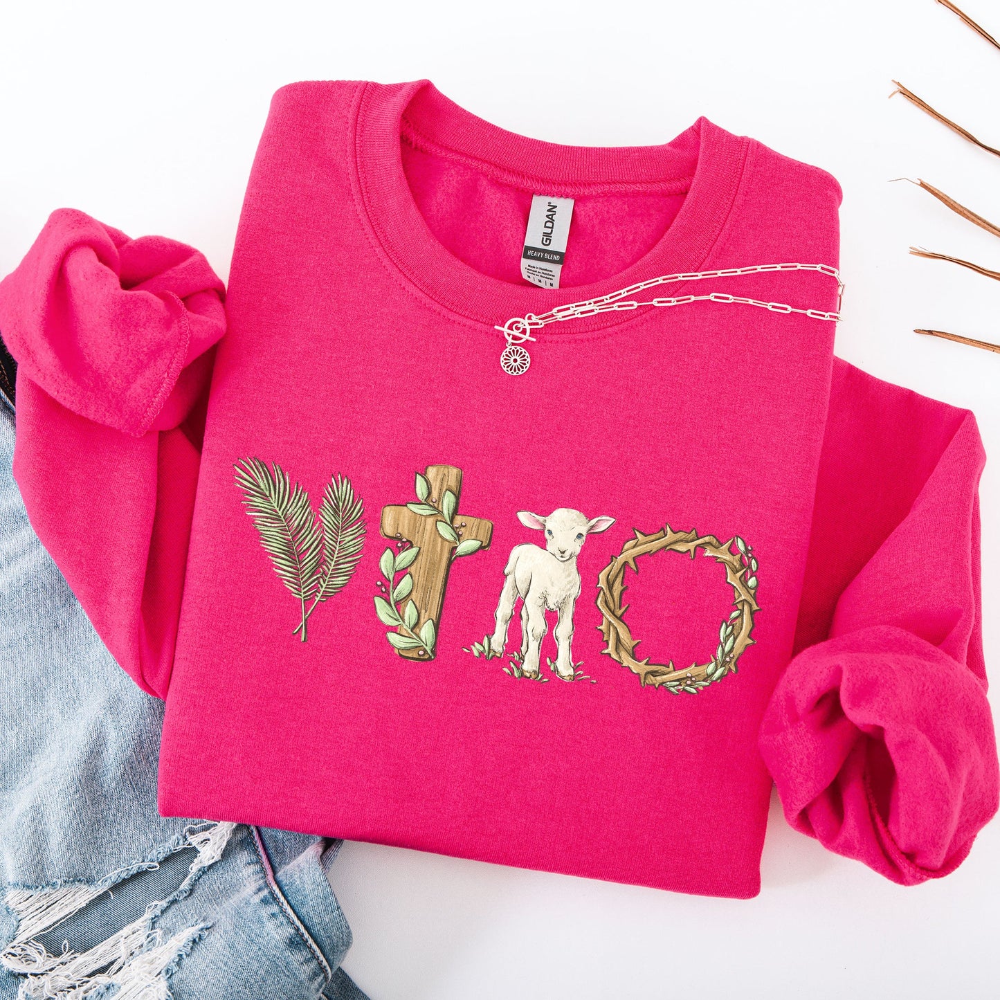 Christian Easter, Religious, Faith, Gospel, Easter, Bunny, Jesus, Rabbit, Holiday Sweatshirt