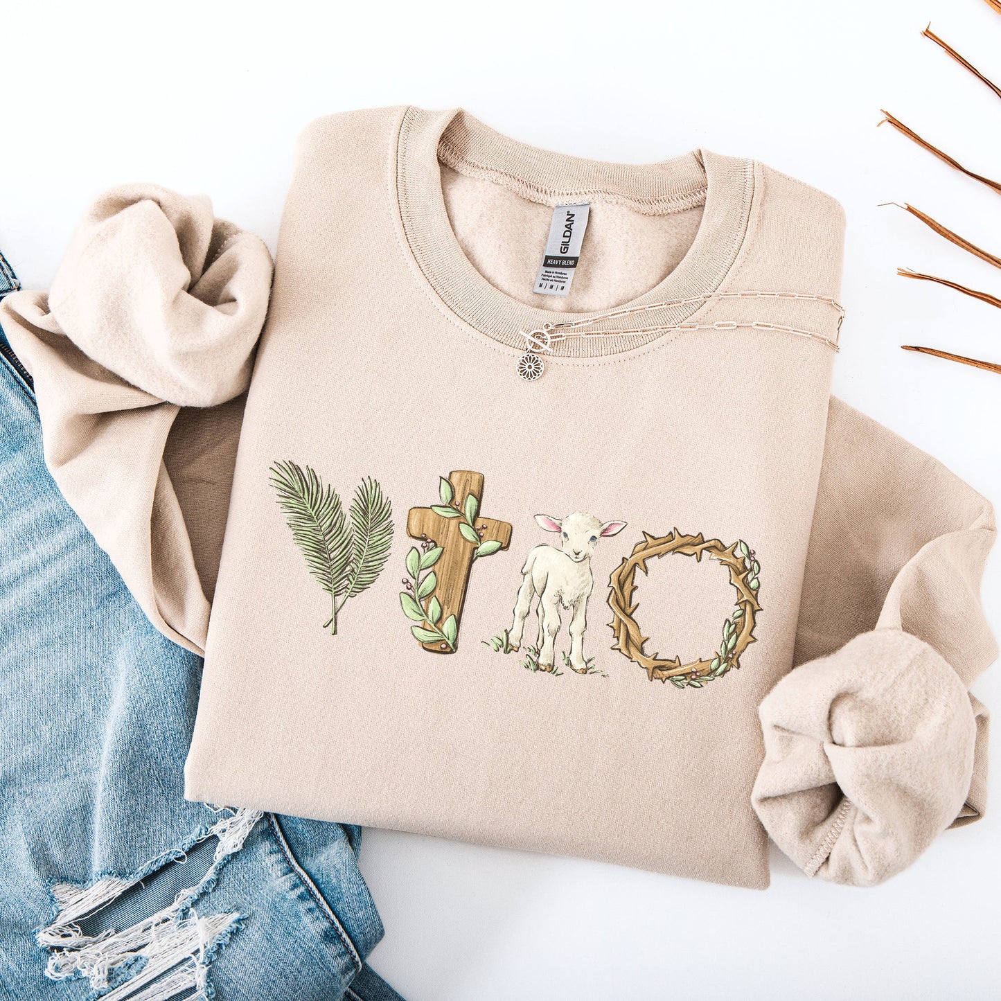 Christian Easter, Religious, Faith, Gospel, Easter, Bunny, Jesus, Rabbit, Holiday Sweatshirt