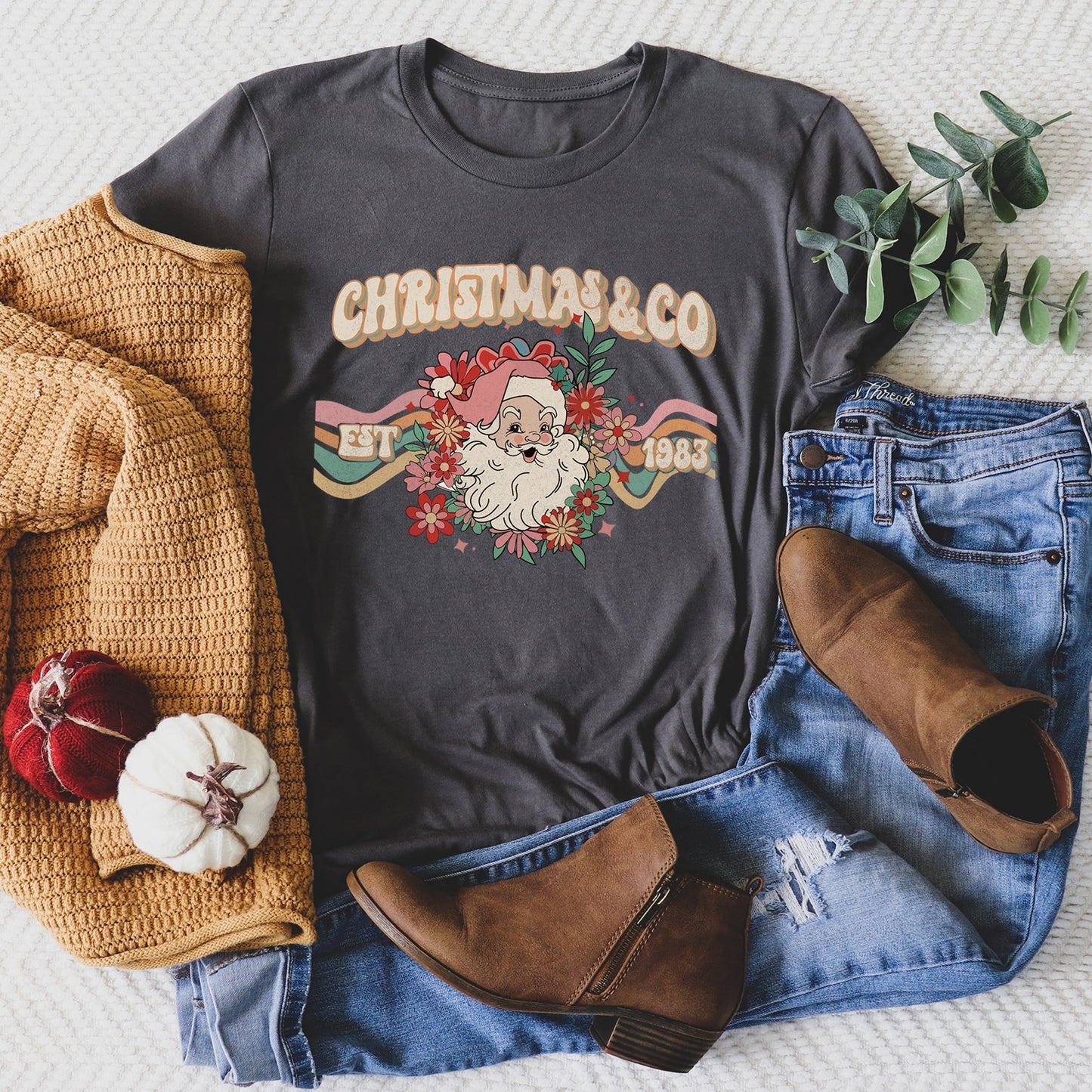 Christmas And Co, Santa, Retro, Vintage Super Soft Tees