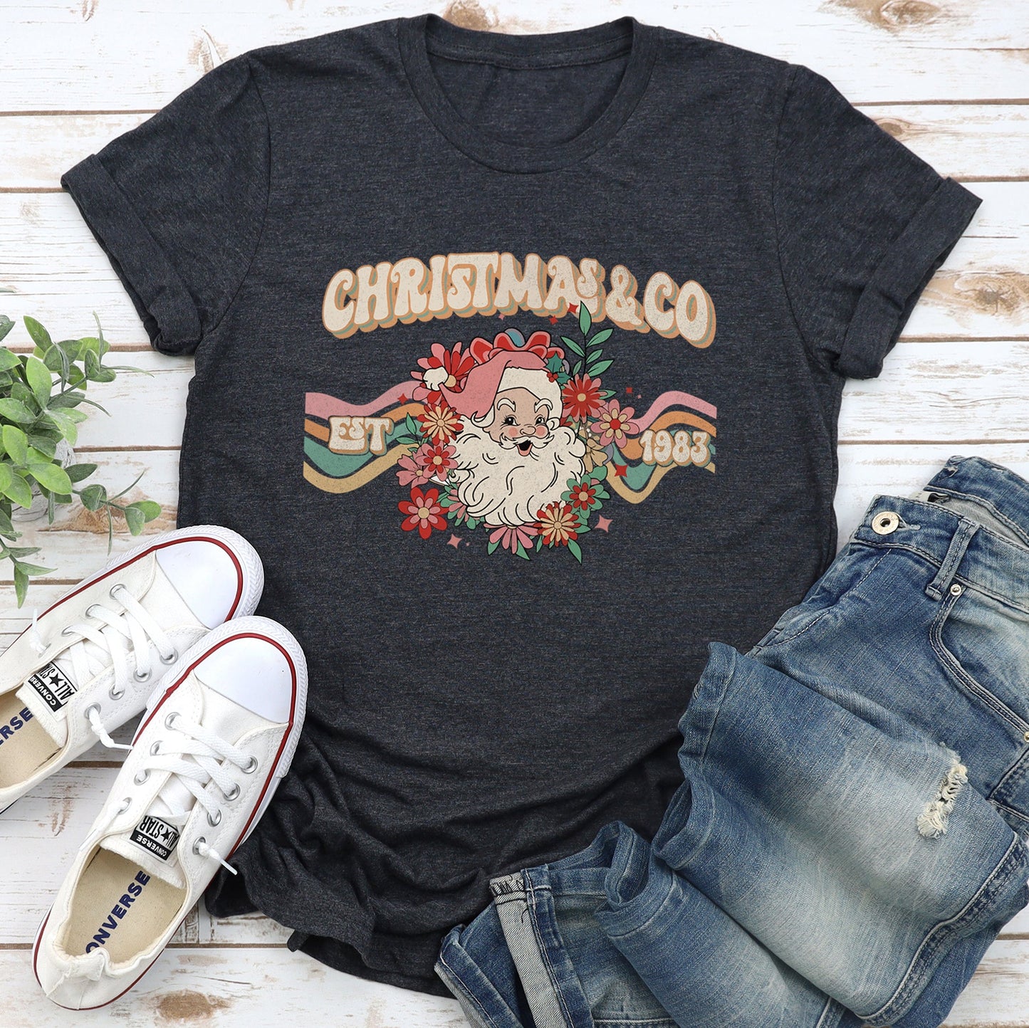 Christmas And Co, Santa, Retro, Vintage Super Soft Tees