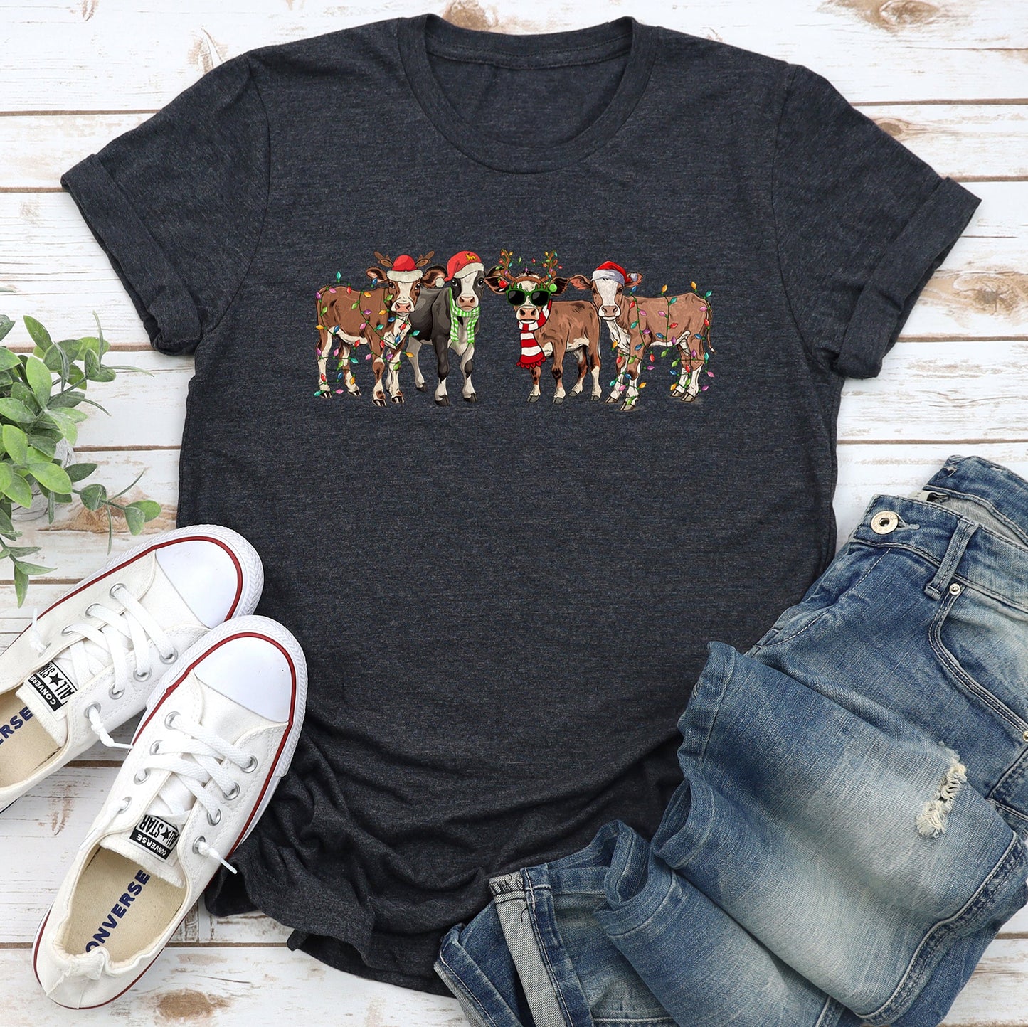 Christmas Calves, Cow Lovers, Santa, Farm Life Super Soft Tees