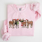 Christmas Calves, Cow Lovers, Santa, Farm Life, Winter, Snow, Xmas Sweatshirt