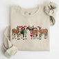 Christmas Calves, Cow Lovers, Santa, Farm Life, Winter, Snow, Xmas Sweatshirt