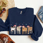 Christmas Calves, Holstein, Cow Lovers, Santa, Farm Life Sweatshirt