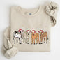 Christmas Calves, Holstein, Cow Lovers, Santa, Farm Life, Winter, Snow, Xmas Sweatshirt