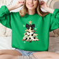 Christmas Camo Tree, Cute, Ribbon, Coquette, Santa Sweatshirt