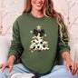 Christmas Camo Tree, Cute, Ribbon, Coquette, Santa Sweatshirt