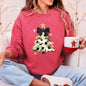 Christmas Camo Tree, Cute, Ribbon, Coquette, Santa Sweatshirt