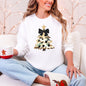 Christmas Camo Tree, Cute, Ribbon, Coquette, Santa Sweatshirt