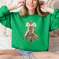 Christmas Camo Tree, Ribbon, Bows, Santa Sweatshirt