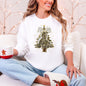 Christmas Camo Tree, Ribbon, Bows, Santa Sweatshirt