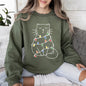 Christmas Cat, Lights, Cute, Cat Lover, Feline, Santa, Gift Sweatshirt
