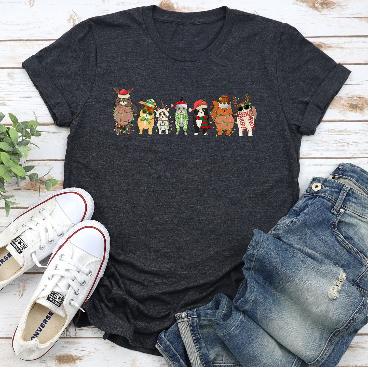 Christmas Cats, Cat Lovers, Santa, Pet Super Soft Tees