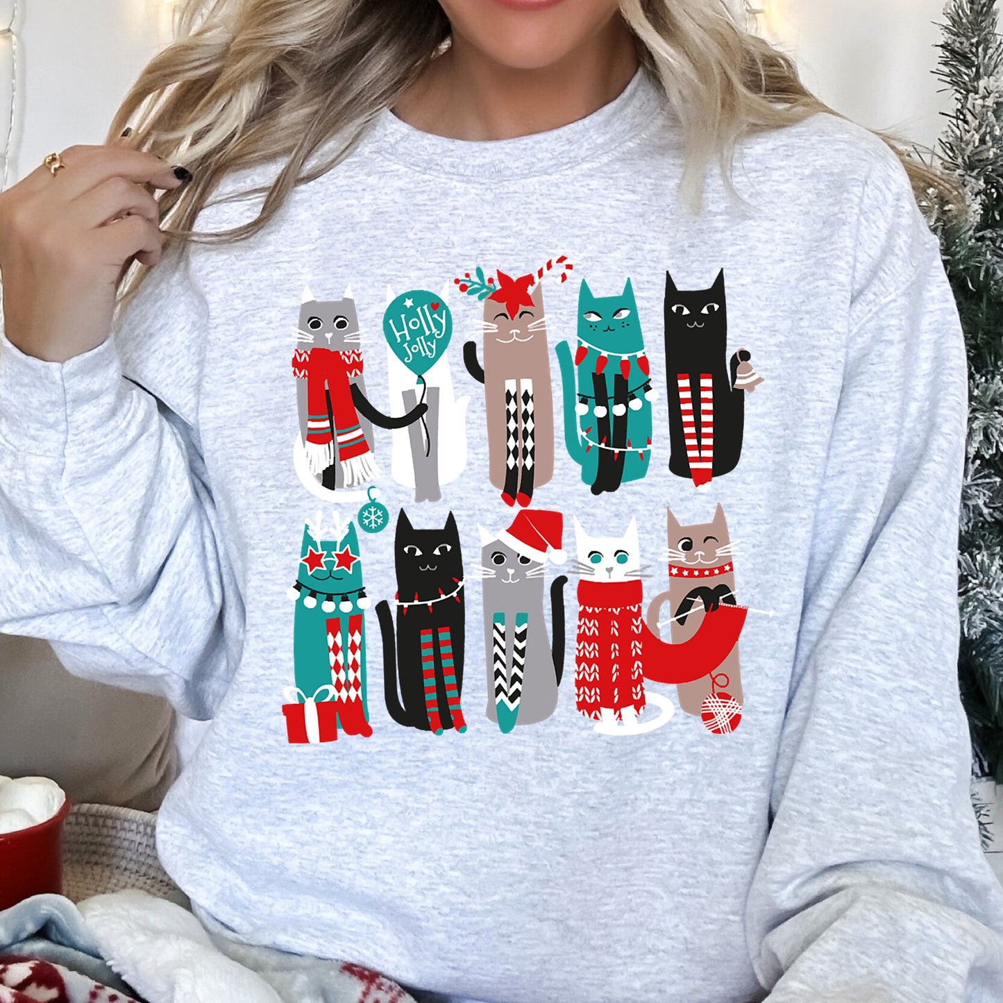 Christmas Cats Cute Sweatshirt