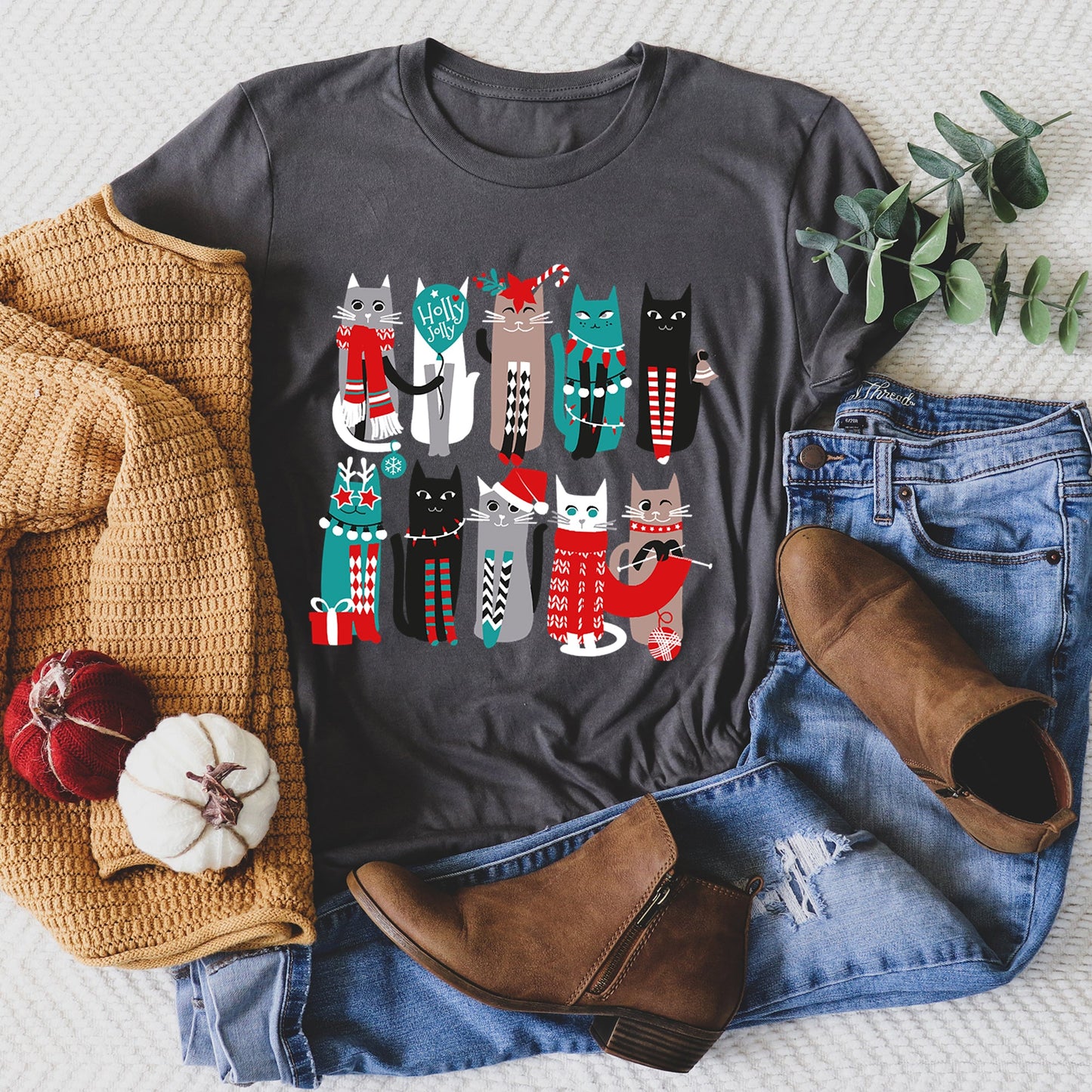 Christmas Cats, Cute Outfits, Pets Super Soft Tees