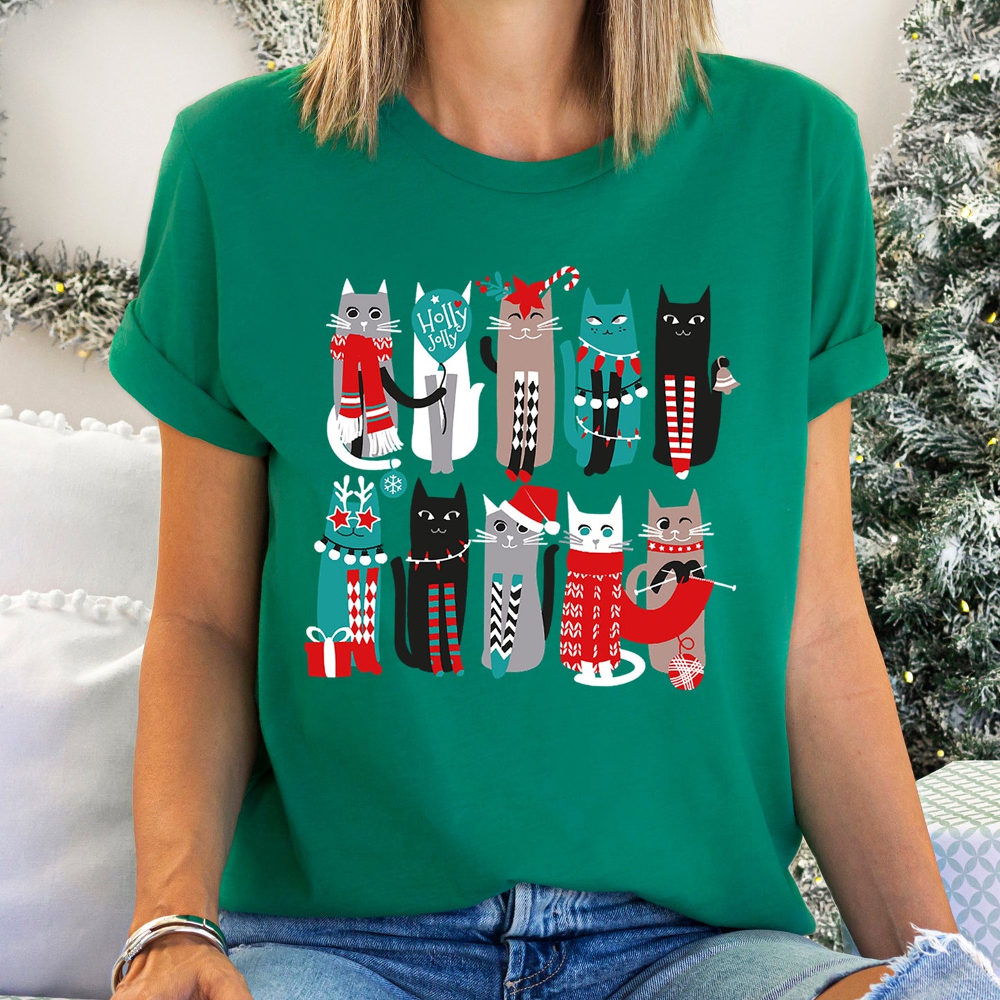 Christmas Cats, Cute Outfits, Pets Super Soft Tees