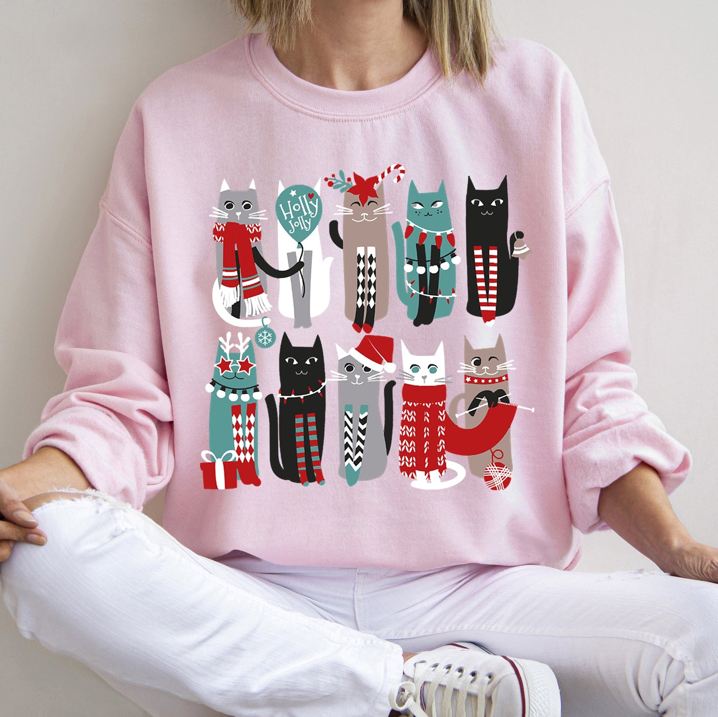 Christmas Cats Cute Sweatshirt