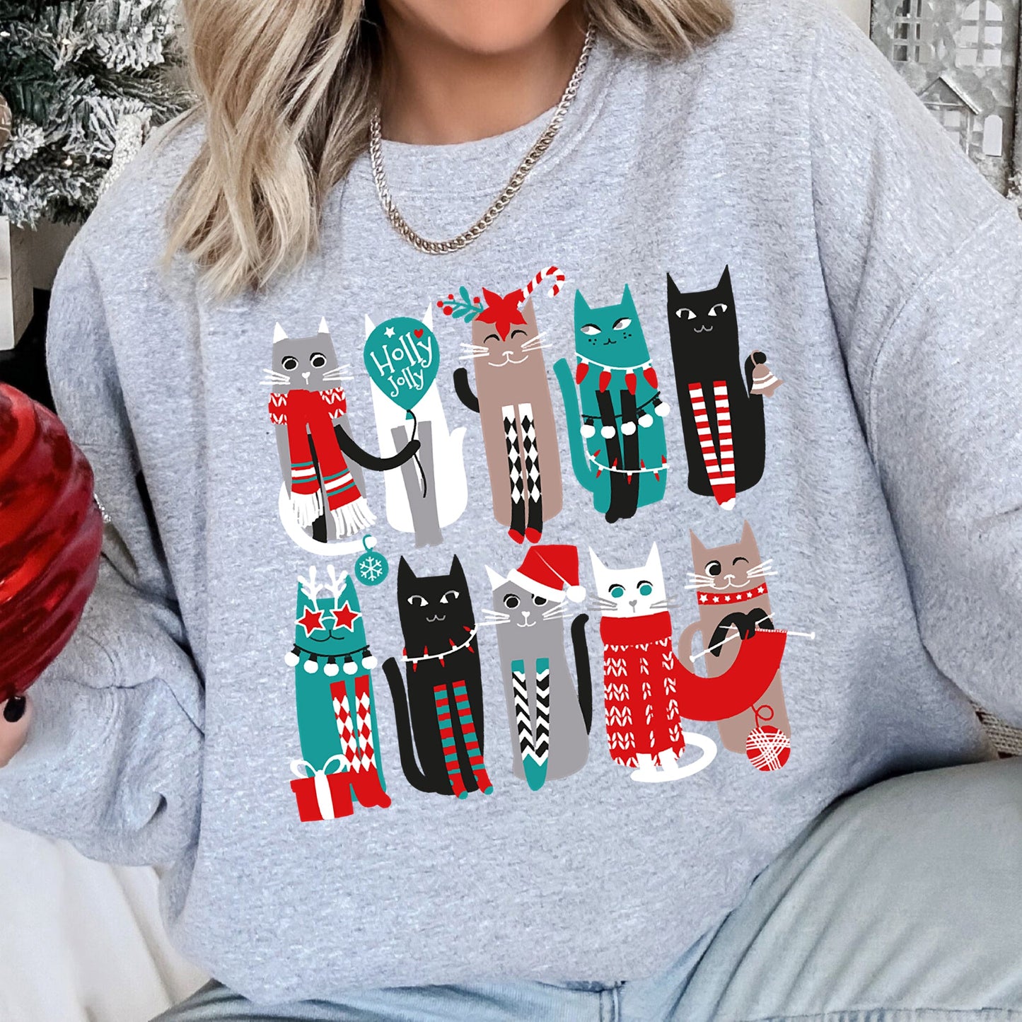 Christmas Cats Cute Sweatshirt