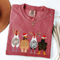 Christmas Chickens In A Row, Chicken Lovers, Santa, Farm Life, Winter, Snow, Xmas Tshirt Comfort Colors T-Shirt