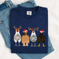 Christmas Chickens In A Row, Chicken Lovers, Santa, Farm Life, Winter, Snow, Xmas Tshirt Comfort Colors T-Shirt