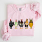 Christmas Chickens, Chicken Lovers, Santa, Farm Life, Winter, Snow, Xmas Sweatshirt