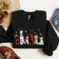 Christmas Dogs, Dalmation, Frenchie, Dog Lovers, Santa, Pet Sweatshirt